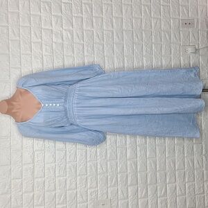 J. CREW Pastel Blue 100% Cotton Prairie Dresswith Pockets